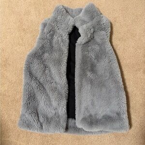 Splendid Kids Gray Faux Fur Vest